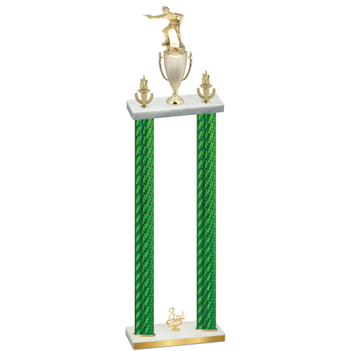 Double Green Carbon Fiber Third Place Shooter Trophy