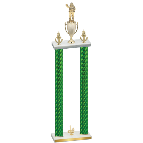 Double Green Carbon Fiber First Place Holiday Trophy