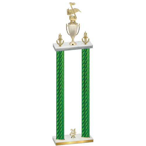 Double Green Carbon Fiber Year Music Trophy