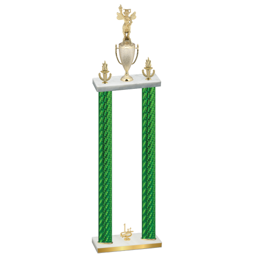 Double Green Carbon Fiber First Place Academics Trophy