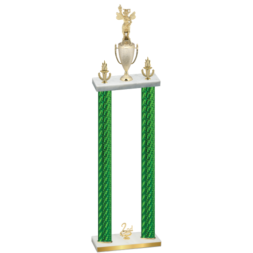 Double Green Carbon Fiber Second Place Academics Trophy