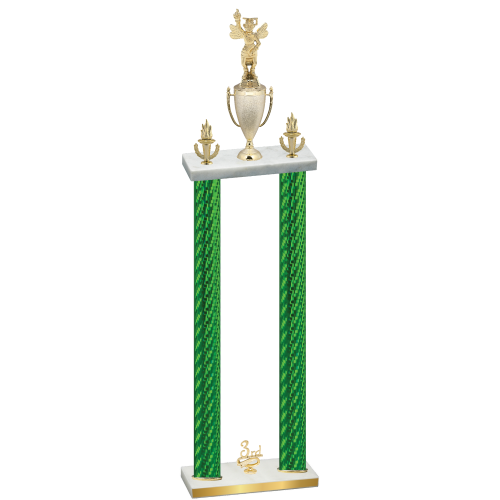 Double Green Carbon Fiber Third Place Academics Trophy