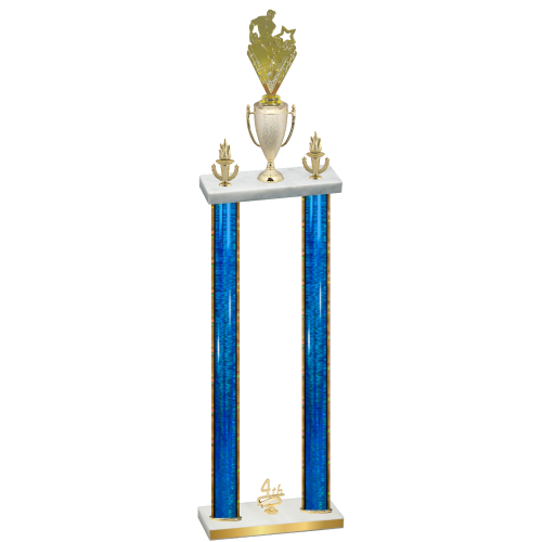 Double Blue Glacier Fourth Place Rugby Trophy
