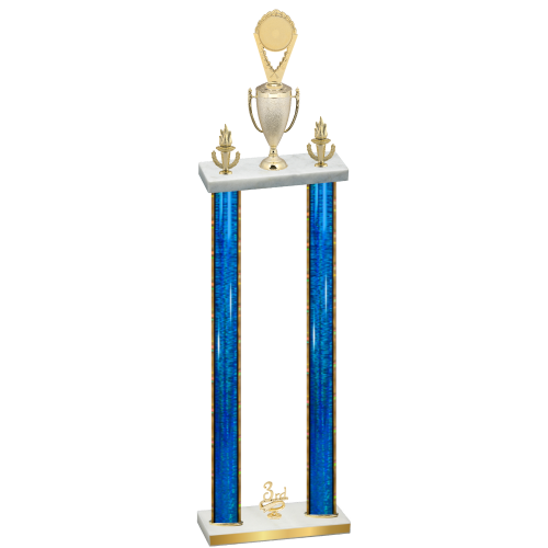Double Blue Glacier Third Place Insert Trophy