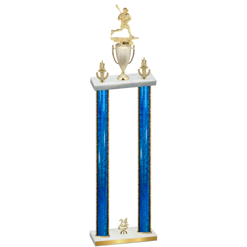 Double Blue Glacier Year Lacrosse Trophy