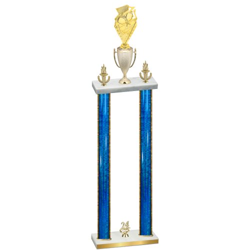 Double Blue Glacier Year Pickleball Trophy