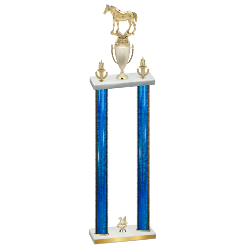 Double Blue Glacier Year Horses Trophy