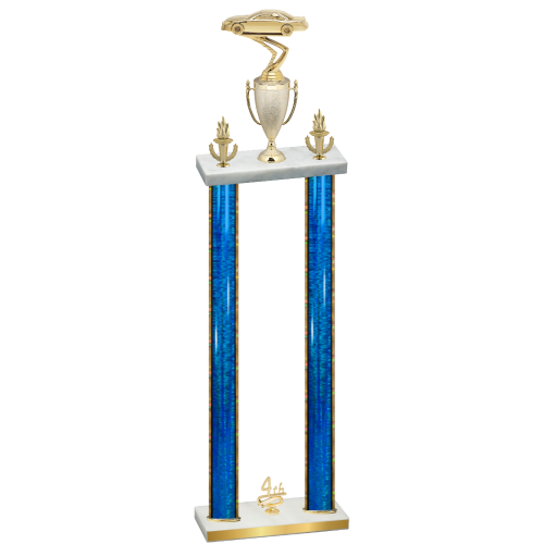 Double Blue Glacier Fourth Place Cars Trophy