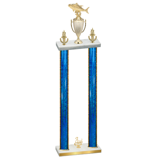 Double Blue Glacier Third Place Fishing Trophy