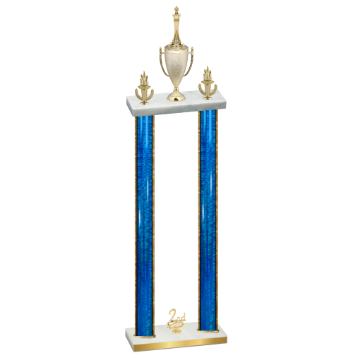 Double Blue Glacier Second Place Chess Trophy