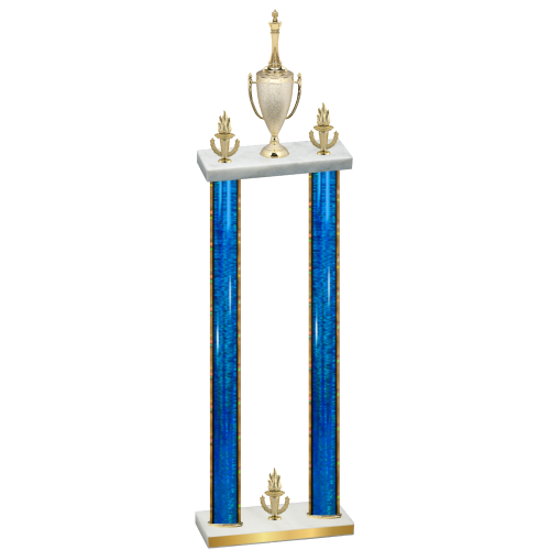 Double Blue Glacier Victory Chess Trophy