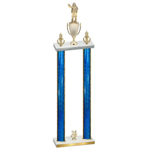 Double Blue Glacier Year Holiday Trophy