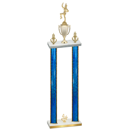 Double Blue Glacier Fourth Place Majorette Trophy
