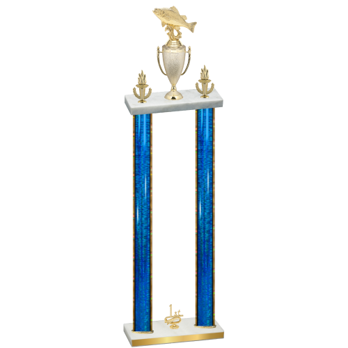 Double Blue Glacier First Place Fishing Trophy