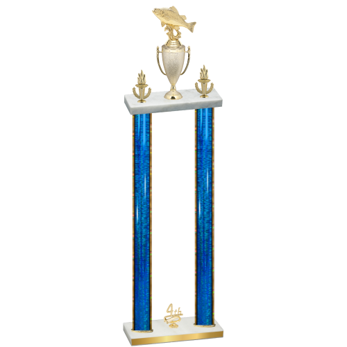 Double Blue Glacier Fourth Place Fishing Trophy