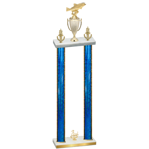 Double Blue Glacier Third Place Fishing Trophy