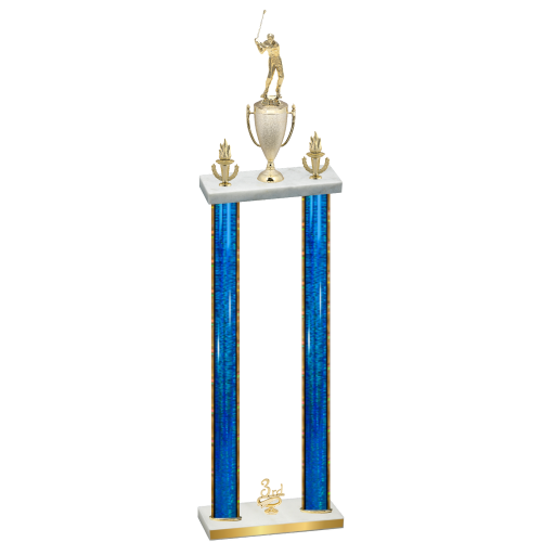 Double Blue Glacier Third Place Golf Trophy