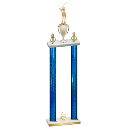 Double Blue Glacier Fourth Place Golf Trophy