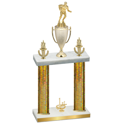 Double Gold Glacier First Place Rugby Trophy