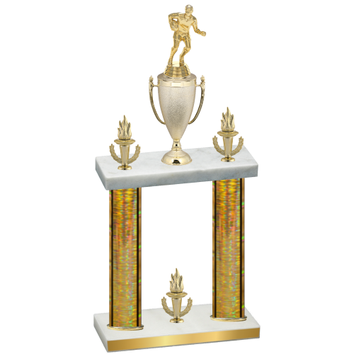 Double Gold Glacier Victory Rugby Trophy