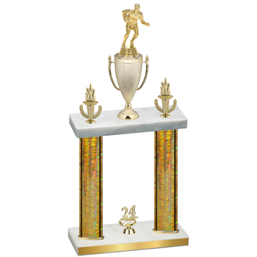 Double Gold Glacier Year Rugby Trophy
