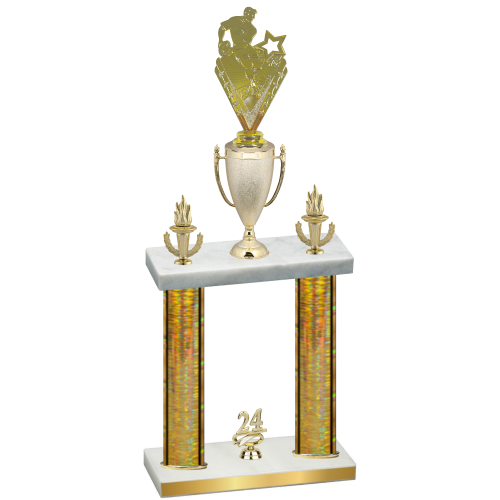 Double Gold Glacier Year Rugby Trophy