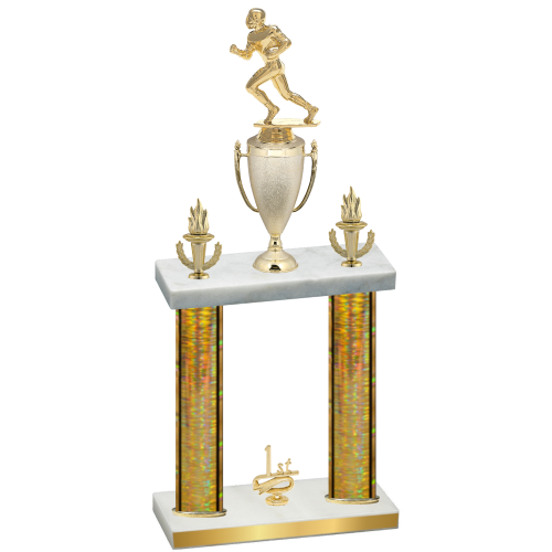 Double Gold Glacier First Place Football Trophy
