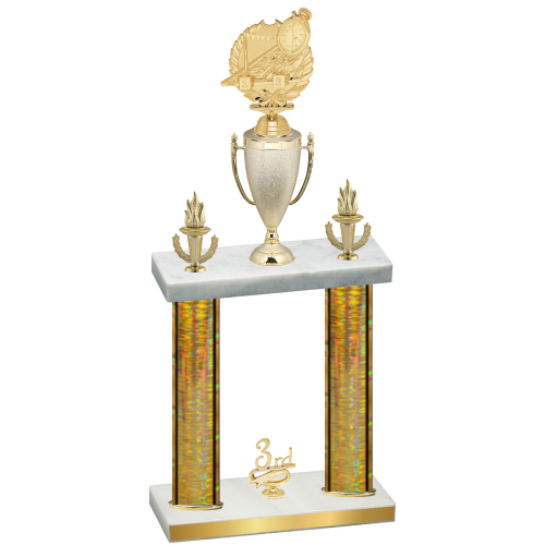 Double Gold Glacier Third Place Swimming Trophy