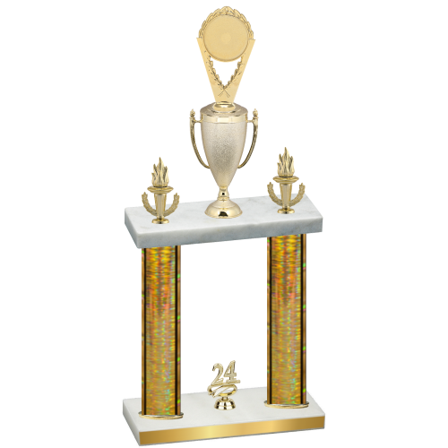 Double Gold Glacier Year Insert Trophy