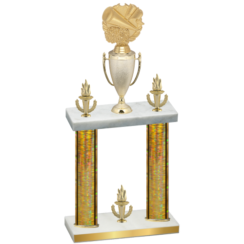 Double Gold Glacier Victory Cheerleading Trophy