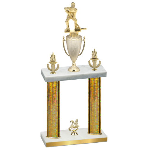 Double Gold Glacier Year Hockey Trophy
