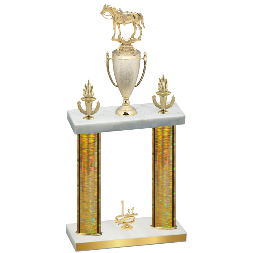 Double Gold Glacier First Place Horses Trophy