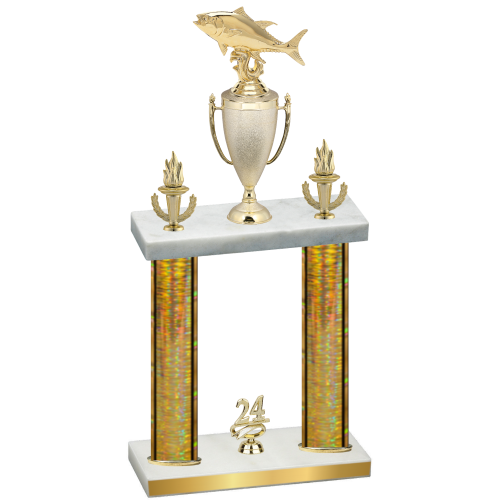 Double Gold Glacier Year Fishing Trophy