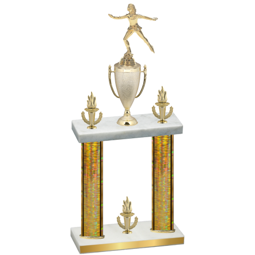 Double Gold Glacier Victory Skater Trophy
