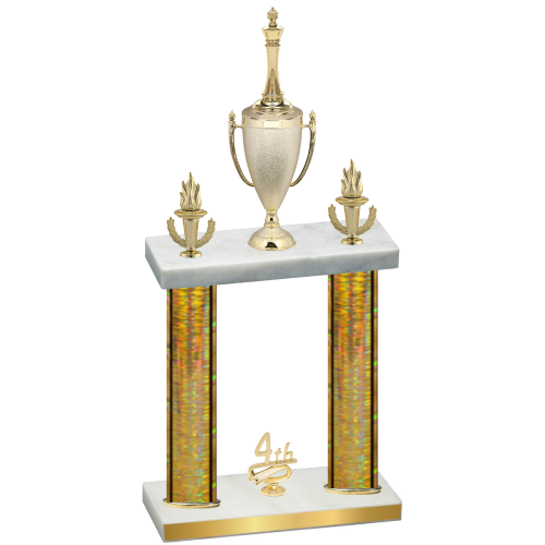 Double Gold Glacier Fourth Place Chess Trophy