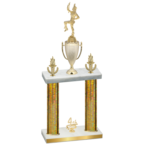 Double Gold Glacier Fourth Place Majorette Trophy