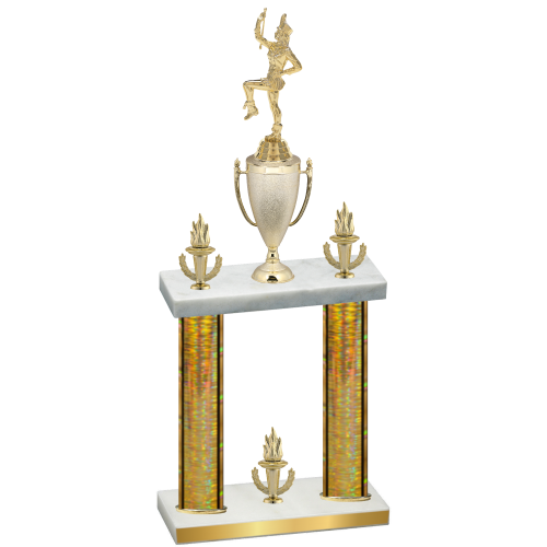 Double Gold Glacier Victory Majorette Trophy
