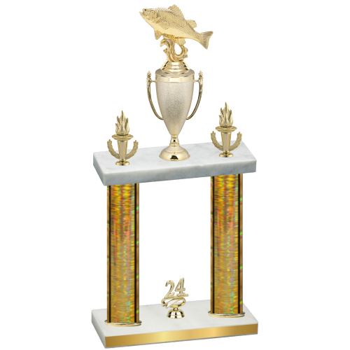 Double Gold Glacier Year Fishing Trophy