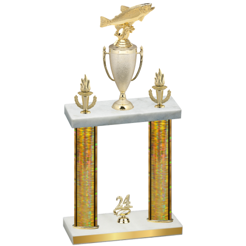 Double Gold Glacier Year Fishing Trophy
