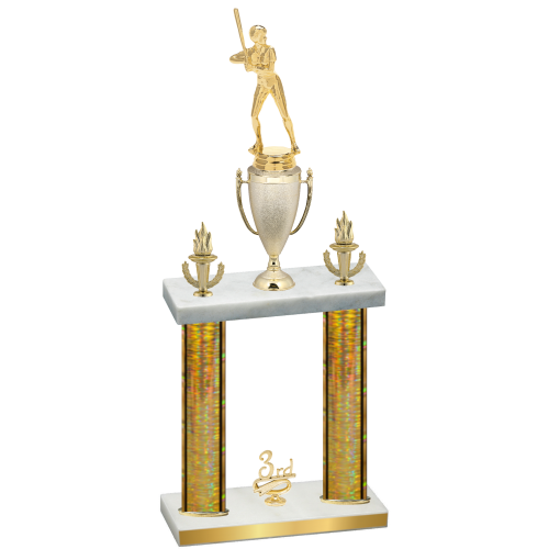 Double Gold Glacier Third Place Softball Trophy