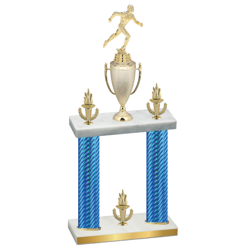 Double Blue Carbon Fiber Victory Running Trophy