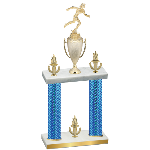 Double Blue Carbon Fiber Victory Running Trophy