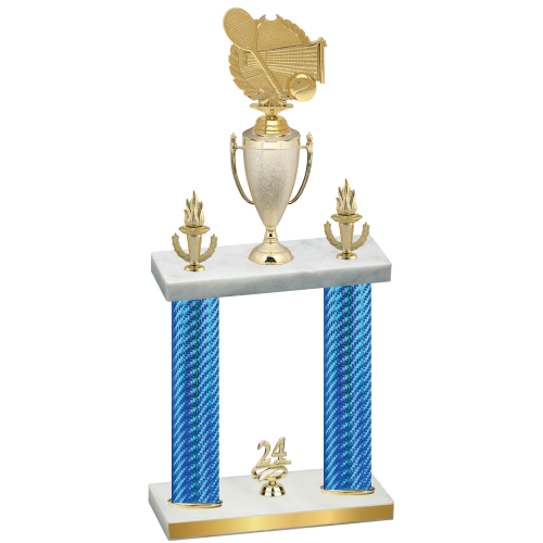 Double Blue Carbon Fiber Year Tennis Trophy