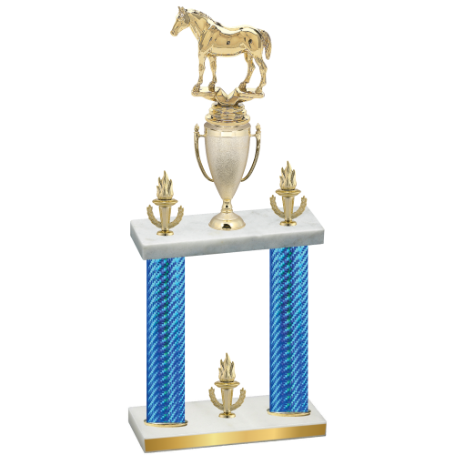 Double Blue Carbon Fiber Victory Horses Trophy