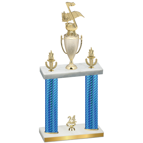 Double Blue Carbon Fiber Year Music Trophy