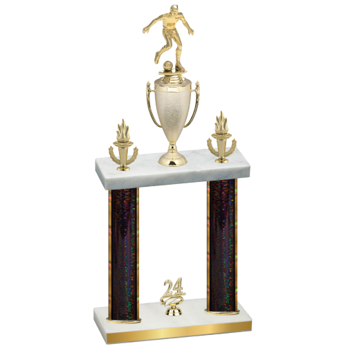 Double Black Glacier Year Soccer Trophy
