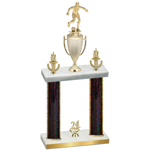 Double Black Glacier Year Soccer Trophy