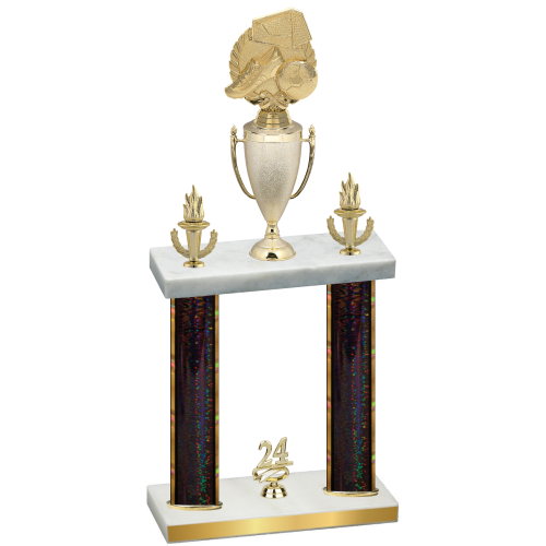 Double Black Glacier Year Soccer Trophy