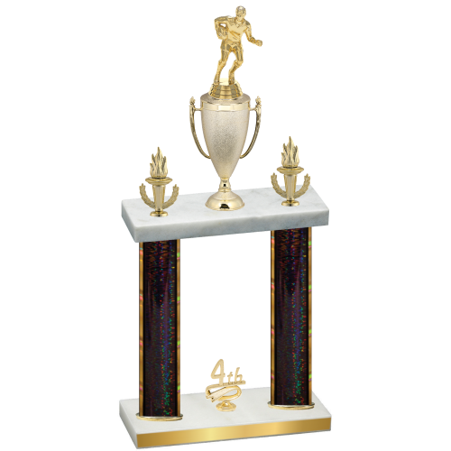 Double Black Glacier Fourth Place Rugby Trophy