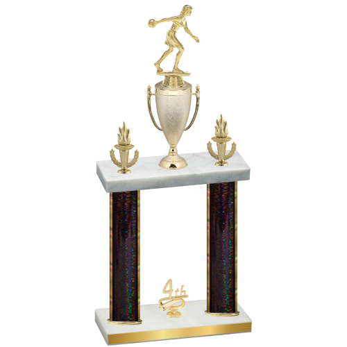 Double Black Glacier Fourth Place Bowling Trophy